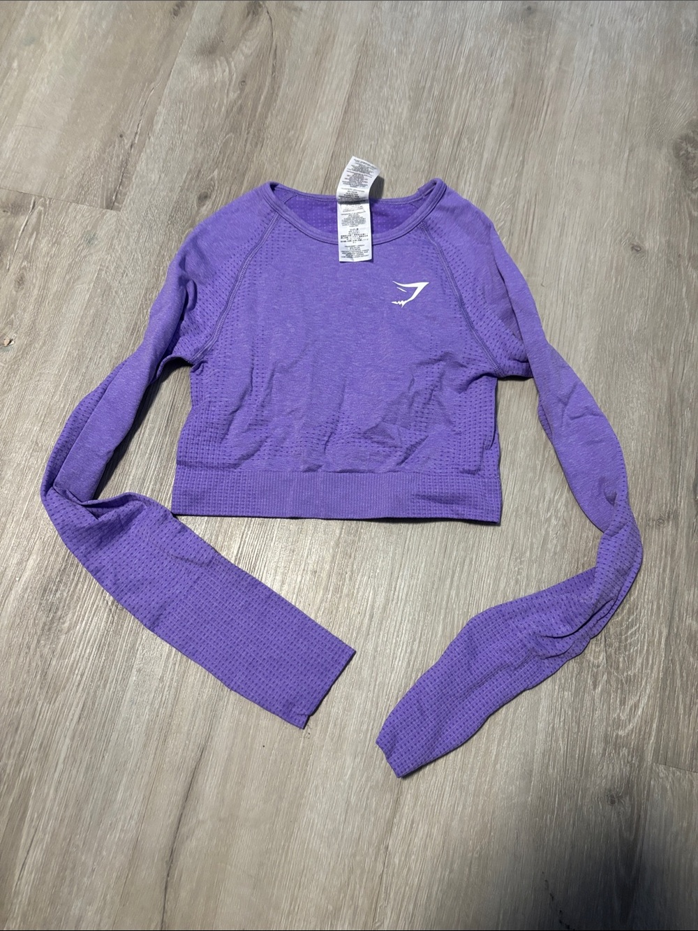 Gymshark Purple Seamless Long Sleeve Crop Top